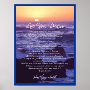 Vivez vos rêves ~ von Goethe POSTER IMPRIMER