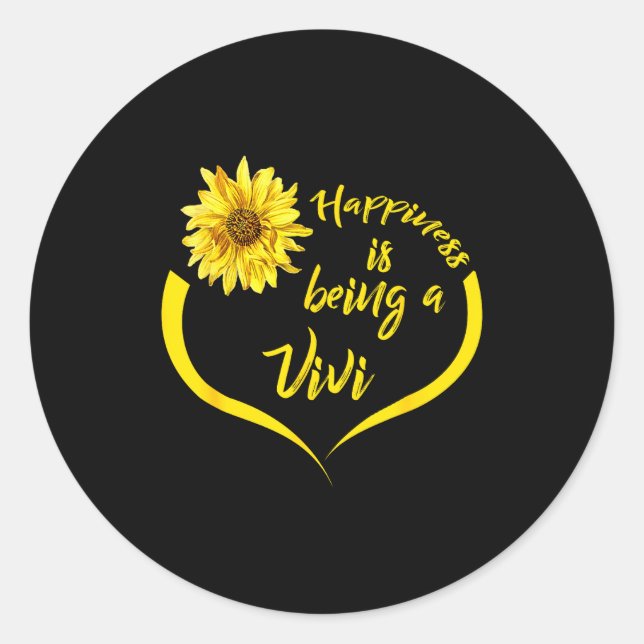 Vivi Gift_ Hapness Is Being A Vivi  Classic Round Sticker (Front)