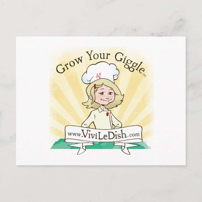 Vivi LeDish™ Augmentez votre carte postale Giggle™ (Devant)