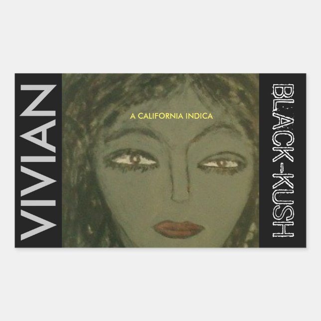 VIVIAN BLACK KUSH STICKER (Front)