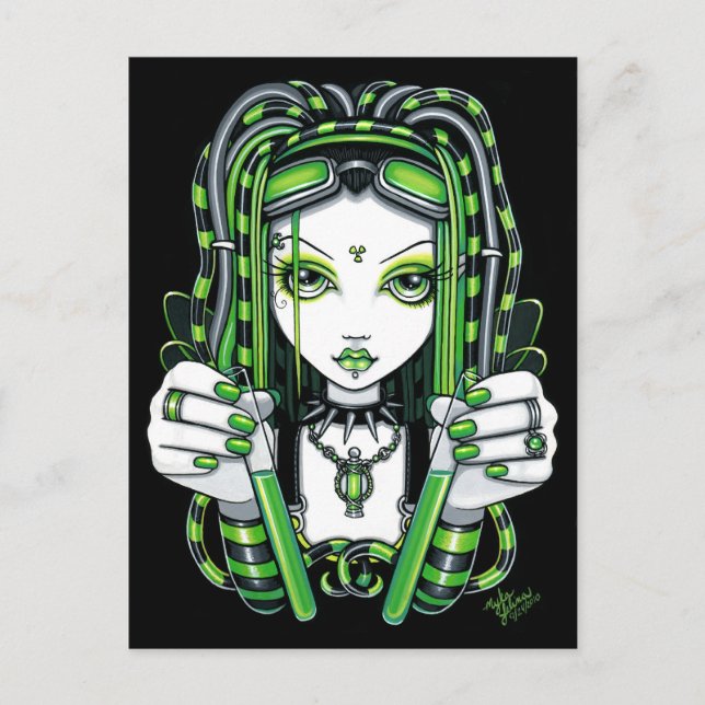 "Vivian" Carte postale Cybergoth Dark Industrial F (Devant)