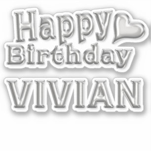 Vivian Happy Birthday Autocollants
