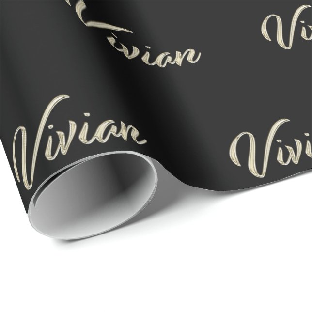 Vivian white gold Handwriting Gift Paper (Roll Corner)