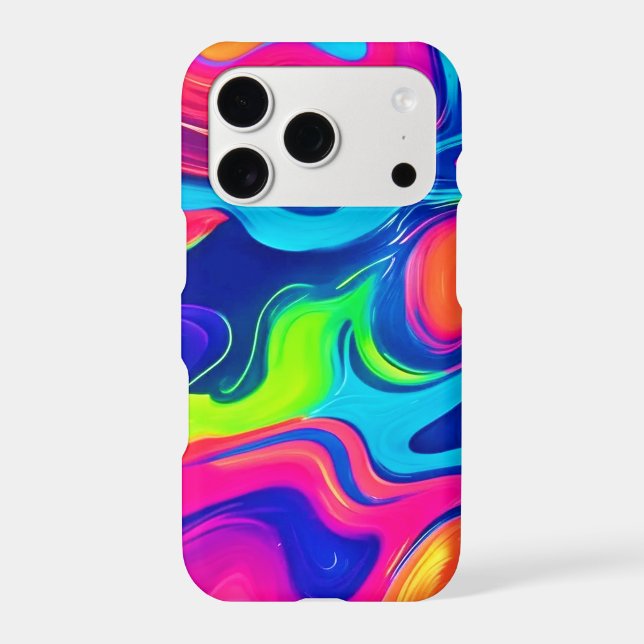 Vivid Abstract Colour Waves Art (Back)
