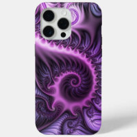 Vivid Abstract Cool Pink Purple Fractal Art Spiral