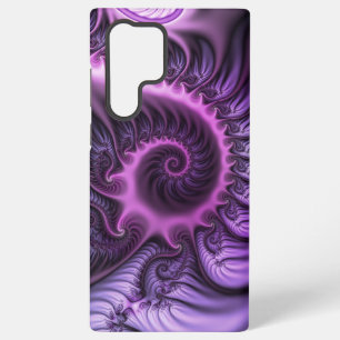 Vivid Abstract Cool Pink Purple Fractal Art Spiral Samsung Galaxy Case