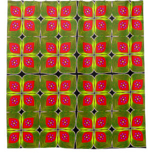 Vivid Abstract Digital Art Shower Curtain"