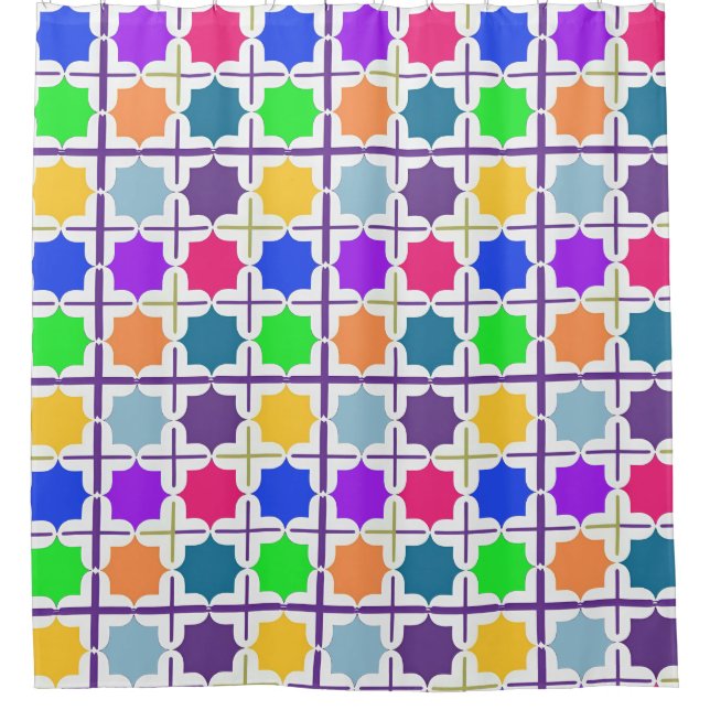 Vivid Abstract Geometric Pattern in Bold Colours (Front)