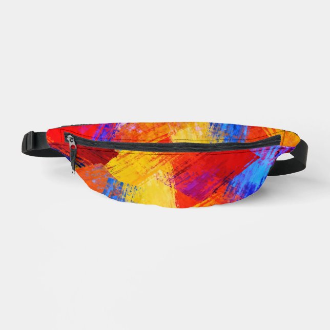 Vivid Abstract Paint Splash  – Colourful  Fanny Pack (Front)