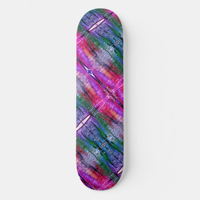 Vivid Abstract Weave, 8 1/2" Skateboard Deck (Front)