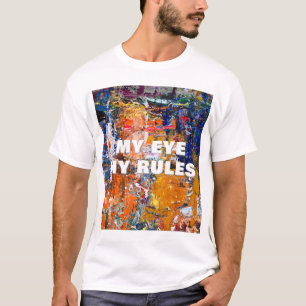 Vivid Abstraction – Oil Paint Chaos on Artist’s Pa T-Shirt