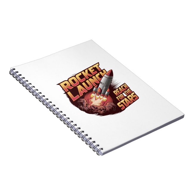 Vivid and Bold Rocket Launch Notebook (Right Side)