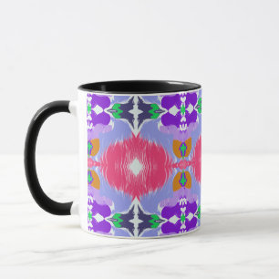 Vivid Aurora Kaleidoscope Electric Bloom Mug