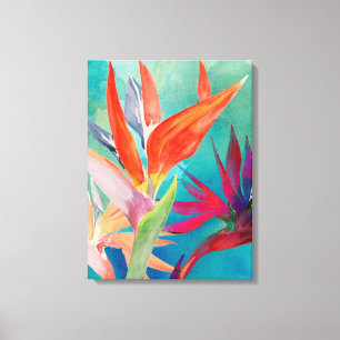 Vivid Birds of Paradise Canvas Print