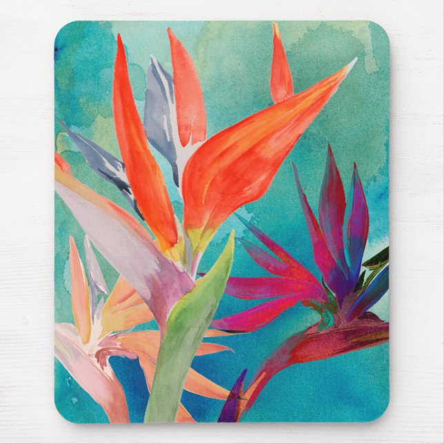 Vivid Birds of Paradise Mouse Pad (Front)