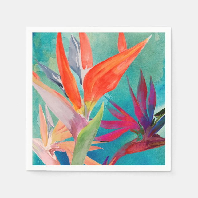 Vivid Birds of Paradise Napkin (Front)