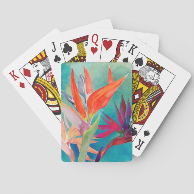 Vivid Birds of Paradise Playing Cards (Back)