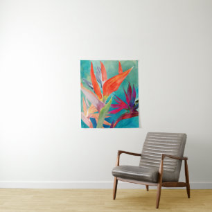 Vivid Birds of Paradise Tapestry