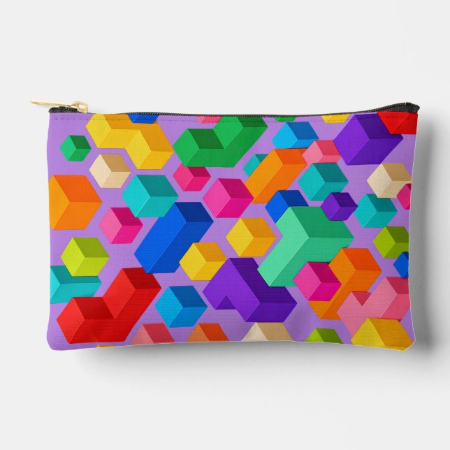 Vivid Blockscape Accessory Pouch (Front)