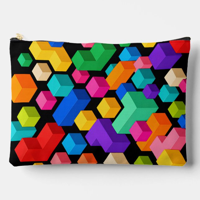 Vivid Blockscape Accessory Pouch (Front)