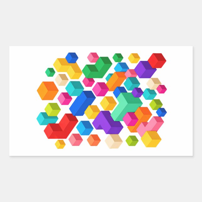 Vivid Blockscape Sticker (Front)