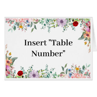 Vivid Bloom –  Multicolor Floral Table Numbers