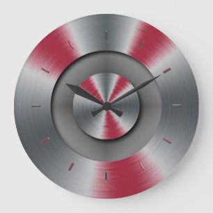 Vivid Burgundy Tones Colour Complementing Large Clock