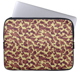 Vivid Camo Doodle Retro Black and Red Seamless Laptop Sleeve
