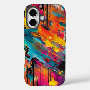 Vivid Chaos Splash Graffiti iPhone 16 Case