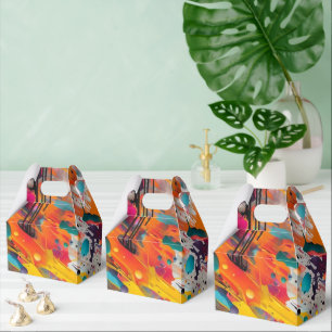 Vivid Chaos Splash Graffiti Favor Box