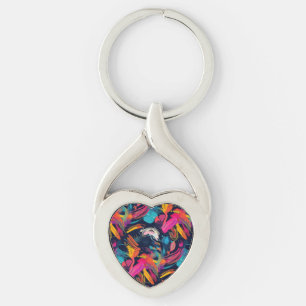 Vivid Chaos Splash Graffiti Keychain