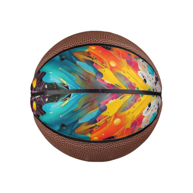 Vivid Chaos Splash Graffiti Mini Basketball (Front)