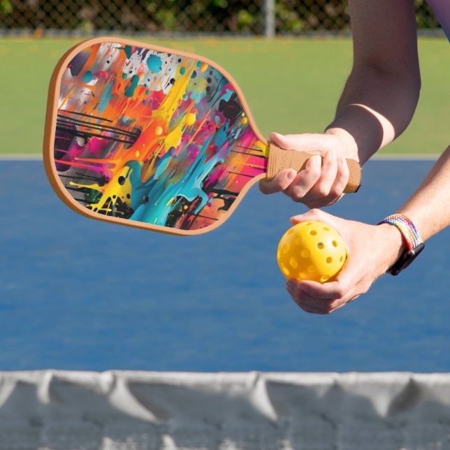 Vivid Chaos Splash Graffiti Pickleball Paddle (Insitu)