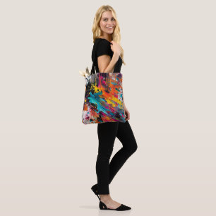 Vivid Chaos Splash Graffiti Tote Bag