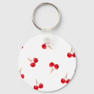 Vivid Cherry Pattern Keychain