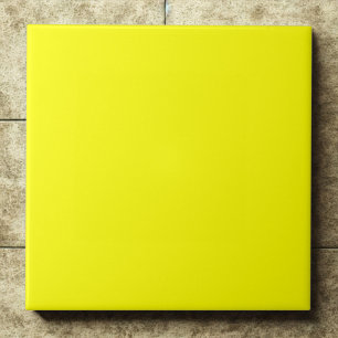 Vivid Classic Yellow #ffff00 Highlight Accent Tile