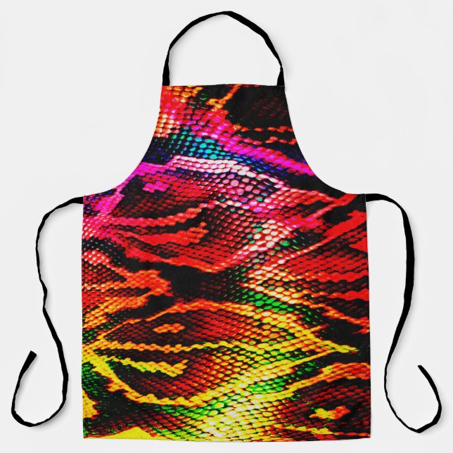 Vivid colorful pattern design made with abstract a apron (Front)