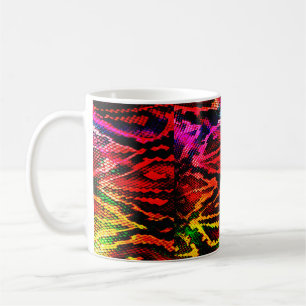 Vivid colorful pattern design made with abstract a coffee mug