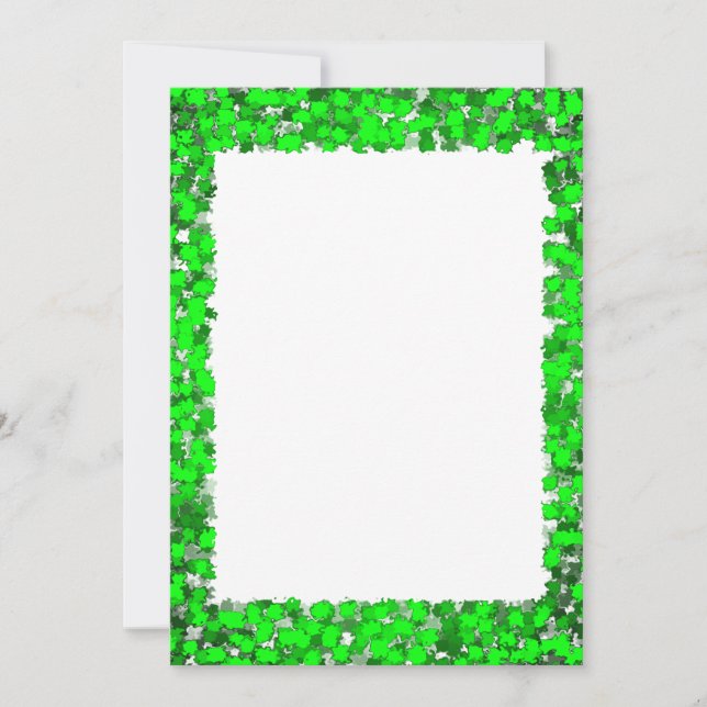 Vivid Colour Abstract Design Art Green Foliage DIY Card (Front)
