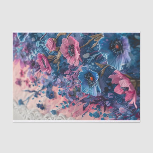 Vivid Colour Anenomes Tissue Paper (Front)