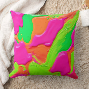 Vivid Colour Fusion Throw Pillow