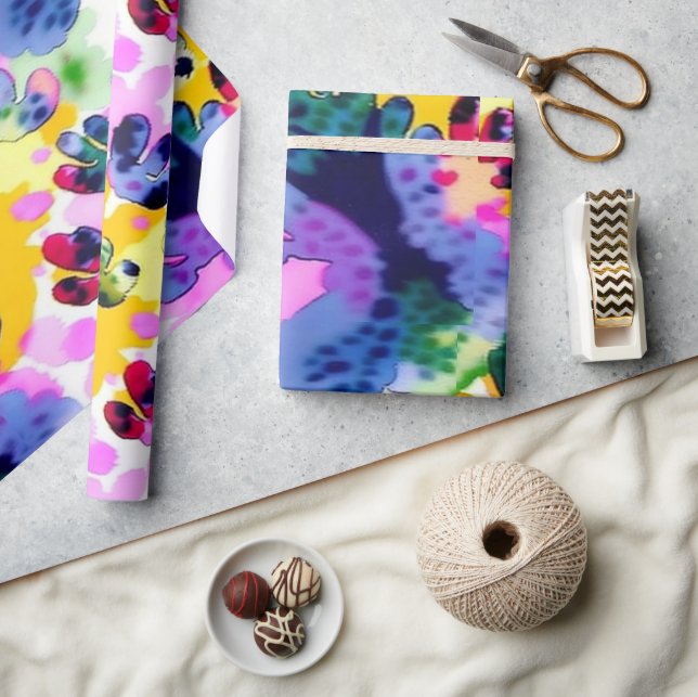 Vivid colourful abstract art  Wrapping Paper (Crafts)