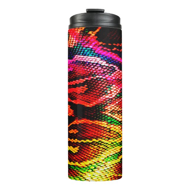 Vivid colourful pattern design made with abstract  thermal tumbler (Front)