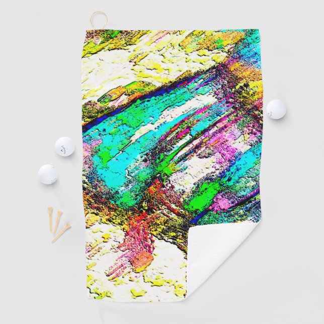 Vivid colours - Rustic and rough like roughcast Golf Towel (InSitu)