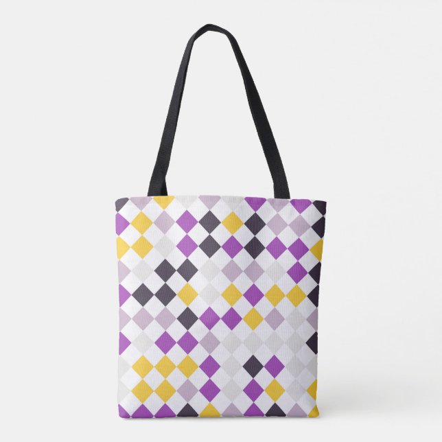 Vivid Diamond Dance Tote Bag (Back)