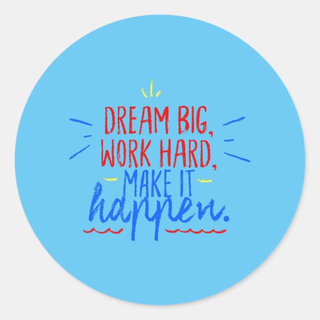 "Vivid Dreams: Ambition in Colour" Classic Round Sticker (Front)