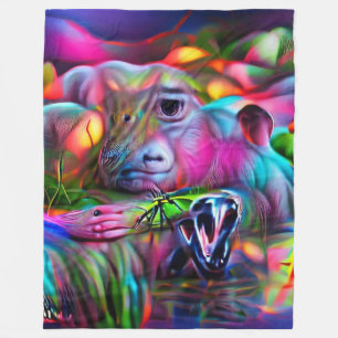 Vivid Dreamscape: Agrizoophobia Fleece Blanket