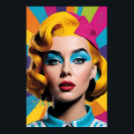 Vivid Elegance - Bold Pop Art Woman Poster<br><div class="desc">Make a statement with this striking pop art portrait of a woman with vibrant yellow hair. Featuring bold colours, sharp contrasts, and a modern artistic flair, this eye-catching wall art adds a touch of retro-cool energy to any space. Perfect for art lovers, contemporary décor enthusiasts, and those who appreciate the...</div>