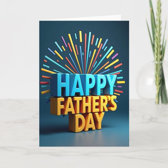 Vivid Fathers Day Type Card (Front)