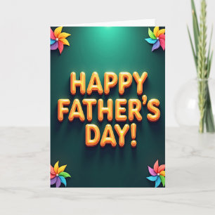 Vivid Fathers Day Wishes Card